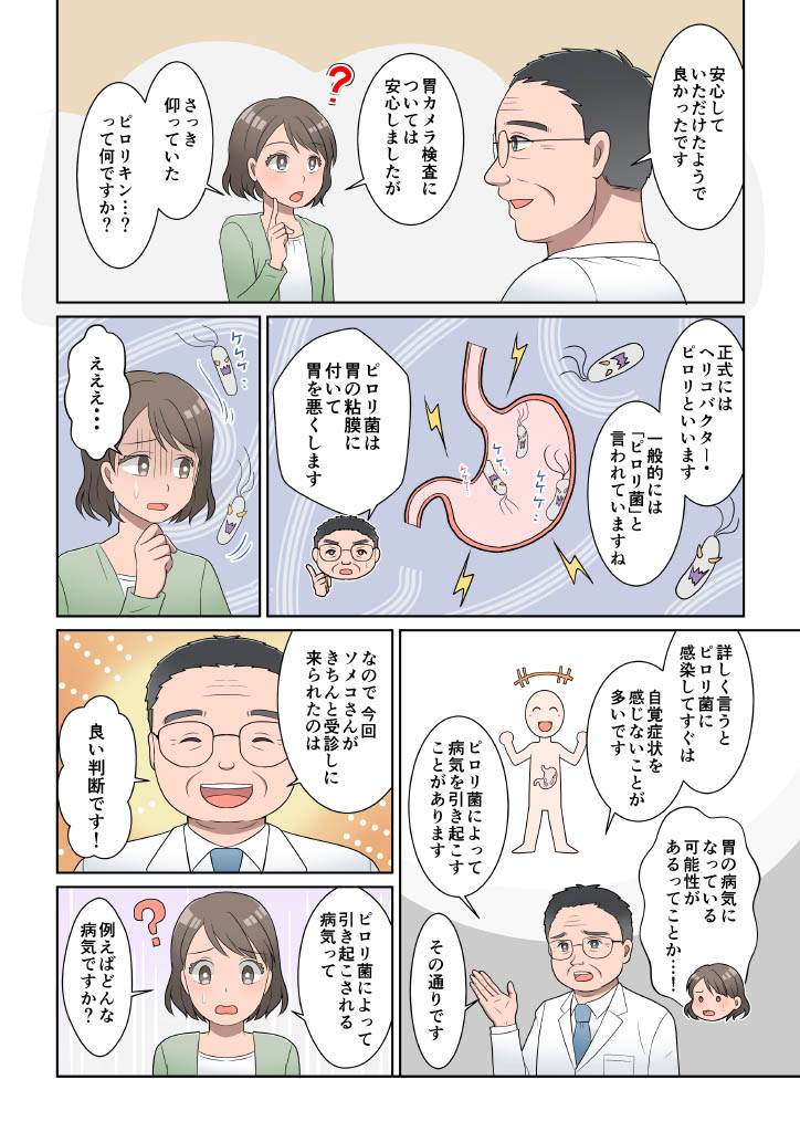 漫画でわかる胃カメラ検査